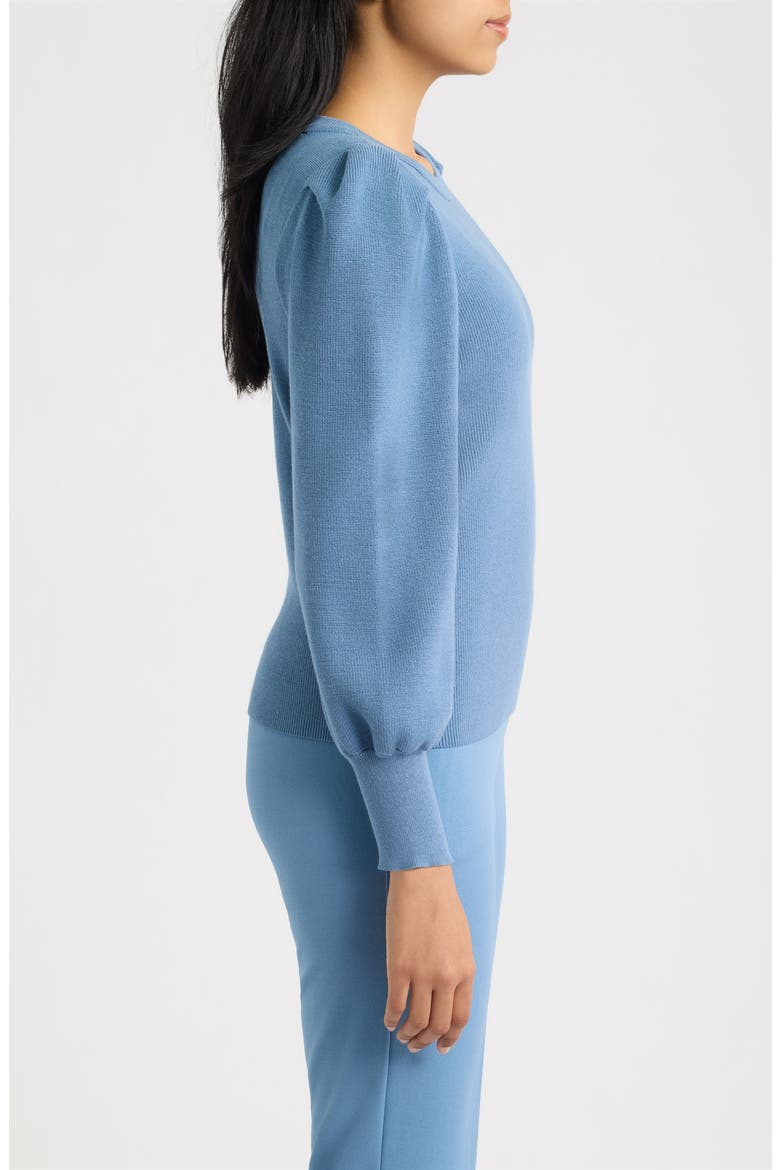 Puff Shoulder Sweater, Alternate, color, DUTCH BLUE
