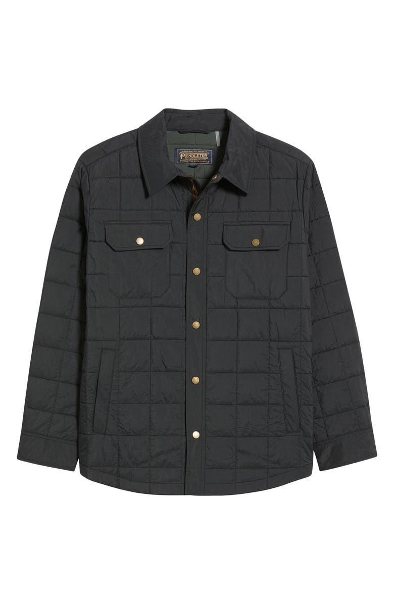 Pendleton Arroyo Quilted Shirt Jacket, Alternate, color, Black
