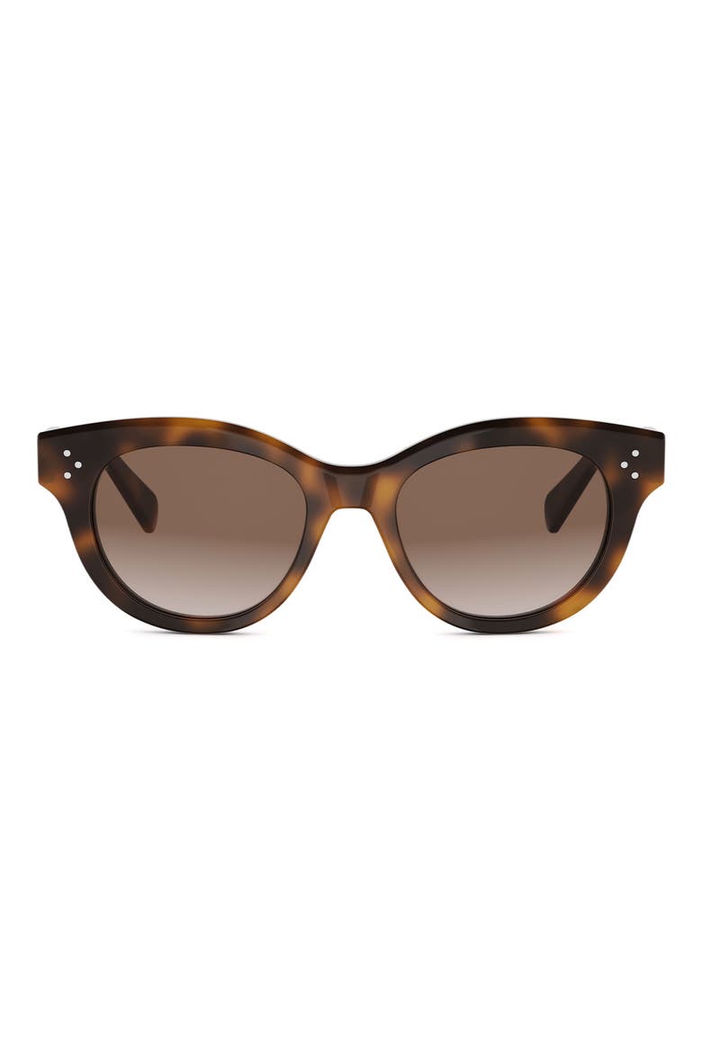 3 Dots 51mm Round Sunglasses, Main, color, BLONDE HAVANA / GRADIENT BROWN