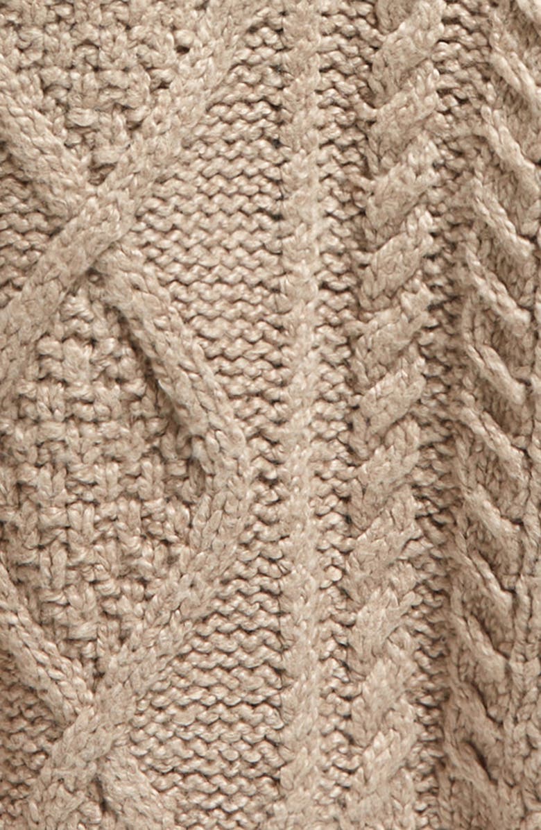 Fear of God Essentials Kids' Cable Knit Hoodie Sweater, Alternate, color, 