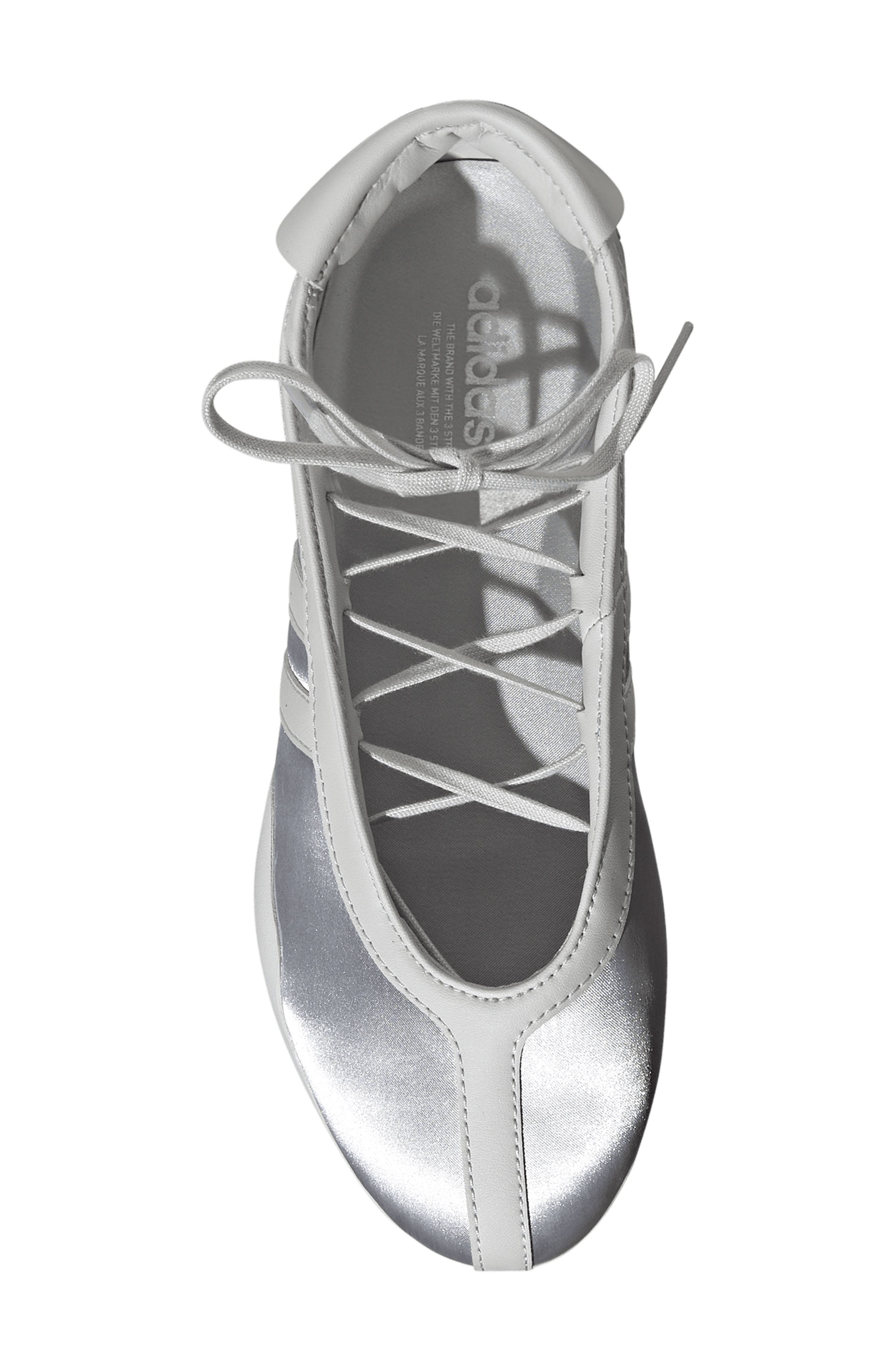 Taekwondo Mei Ballet Flat, Alternate, color, SILVER/ GREY ONE/ WHITE