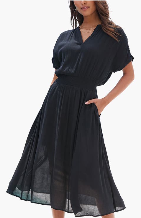 Flowy Notch Neck Dress