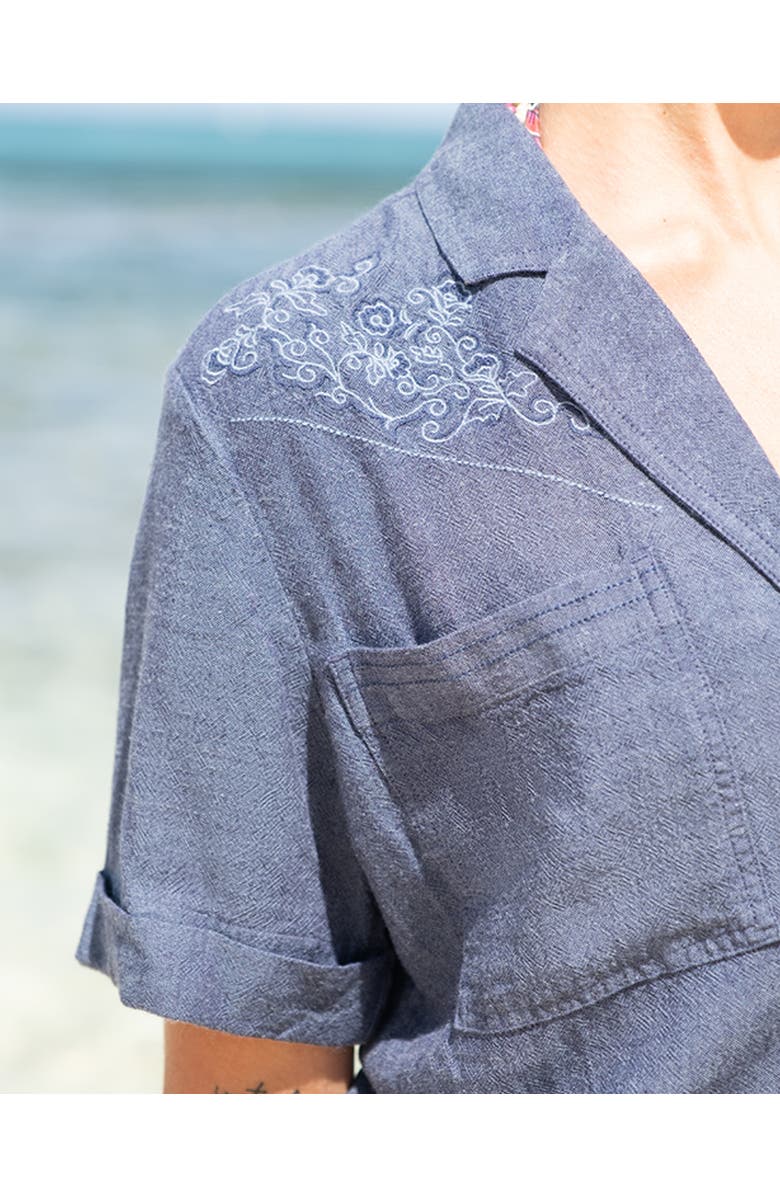 Carve Designs Luca Linen Shirt, Alternate, color, Captain Chambray