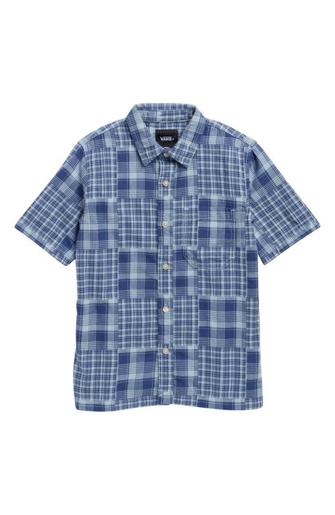 Kids' Larkspur Mixed Plaid Short Sleeve Shirt