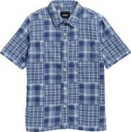 Vans Kids' Larkspur Mixed Plaid Short Sleeve Shirt