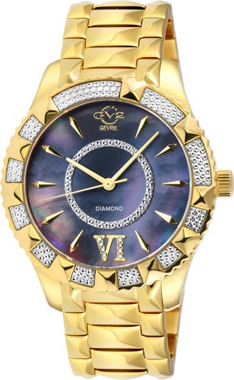 GV2 Venice Diamond  Women\'s Bracelet Watch Mother of Pearl With Diamond GEVRIL Women main image 4