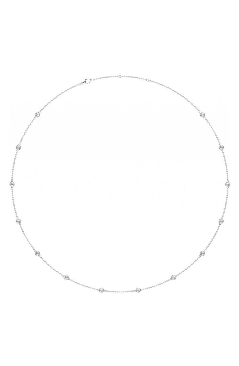 Badgley Mischka Collection Lab Created Diamond Station Chain Necklace - 0.70ctw, Alternate, color, 