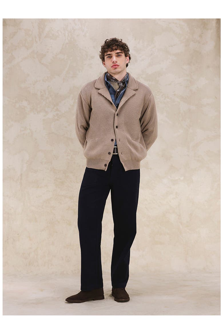 Brando Wool Cardigan, Alternate, color, Beige