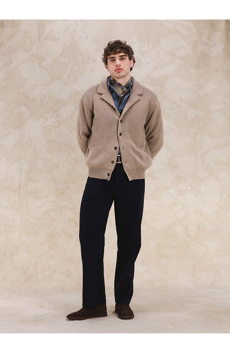 Fortela Brando Wool Cardigan, Alternate, color, Beige