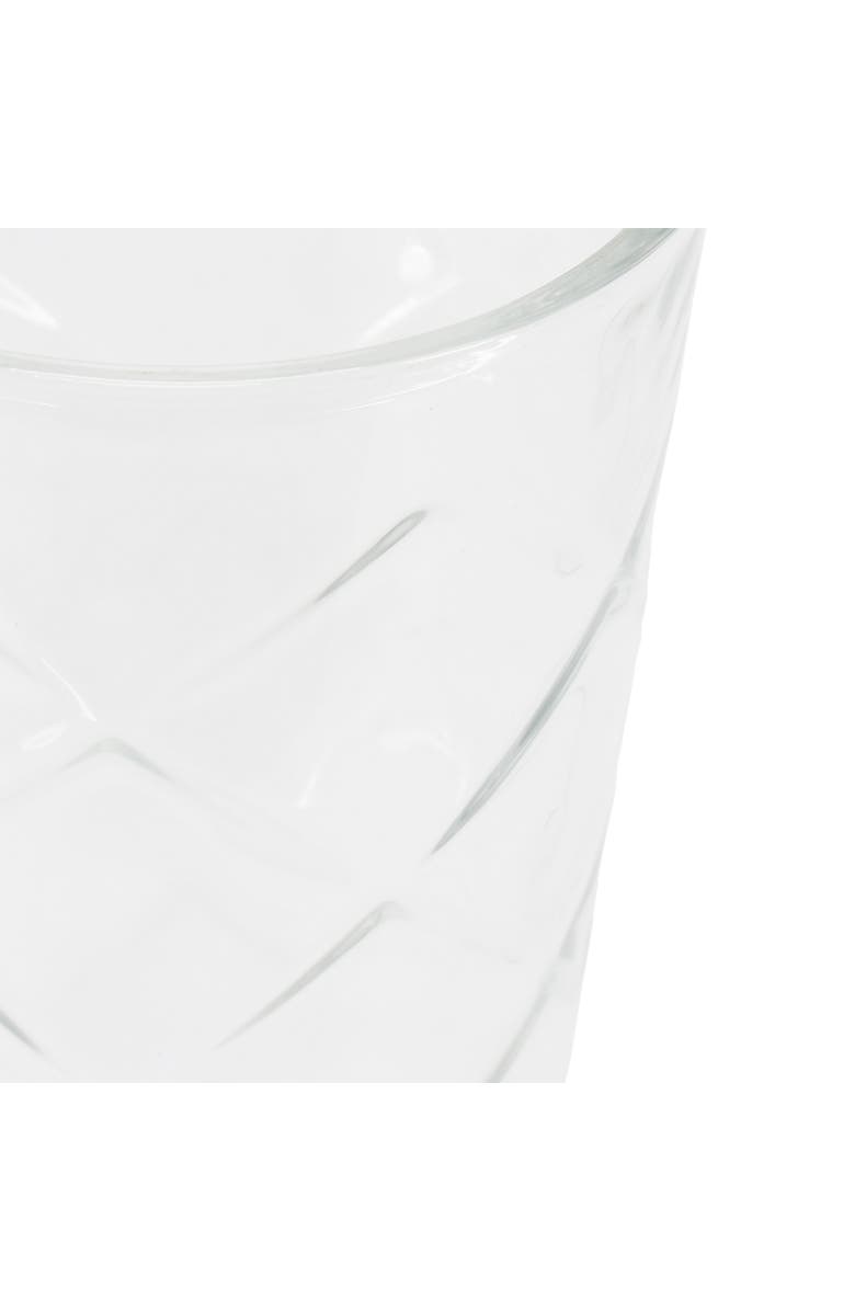 Gibson Home Lattice 4 Piece 16 Ounce Glass Tumbler Set, Alternate, color, Clear