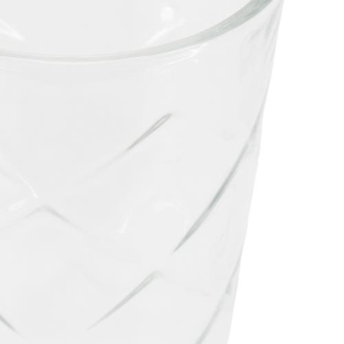 Gibson Home Lattice 4 Piece 16 Ounce Glass Tumbler Set In Transparent