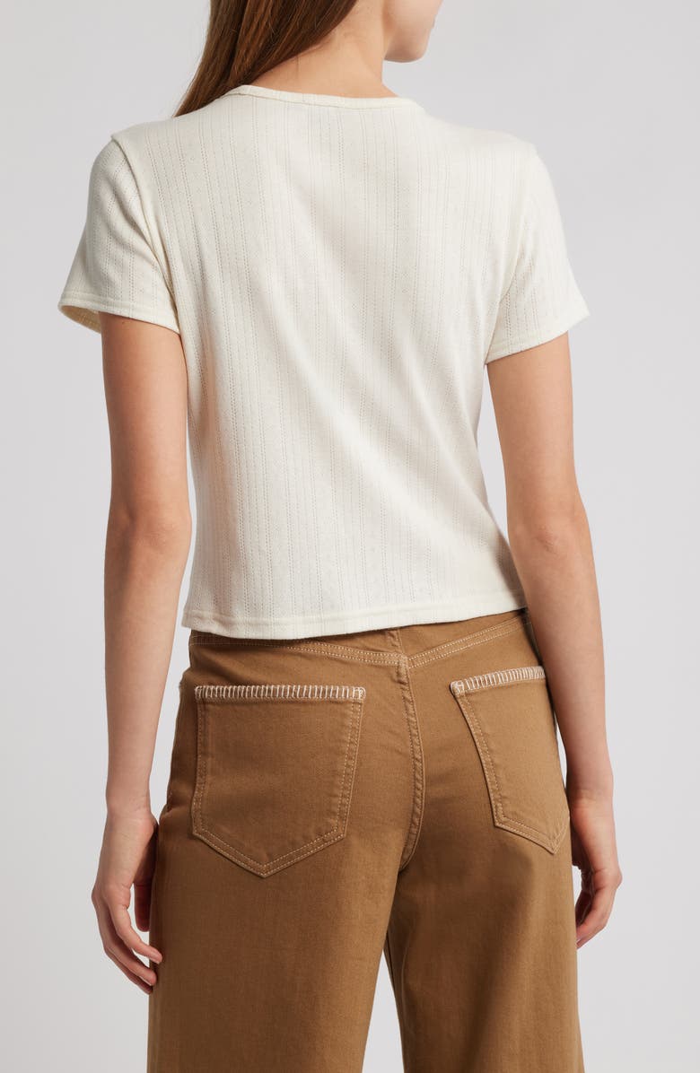 Rails Muse Pointelle Crop T-Shirt, Alternate, color, Ivory