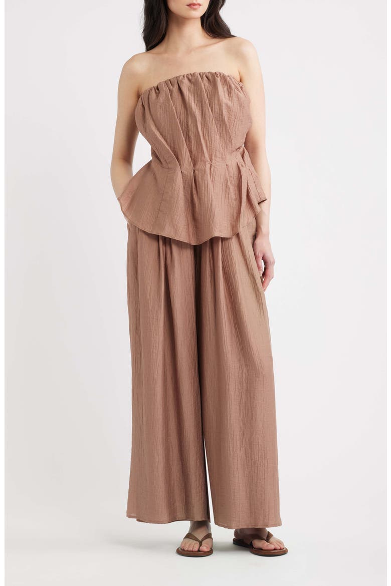 Lumin Crinkle Wide Leg Pants, Alternate, color, SIENNA