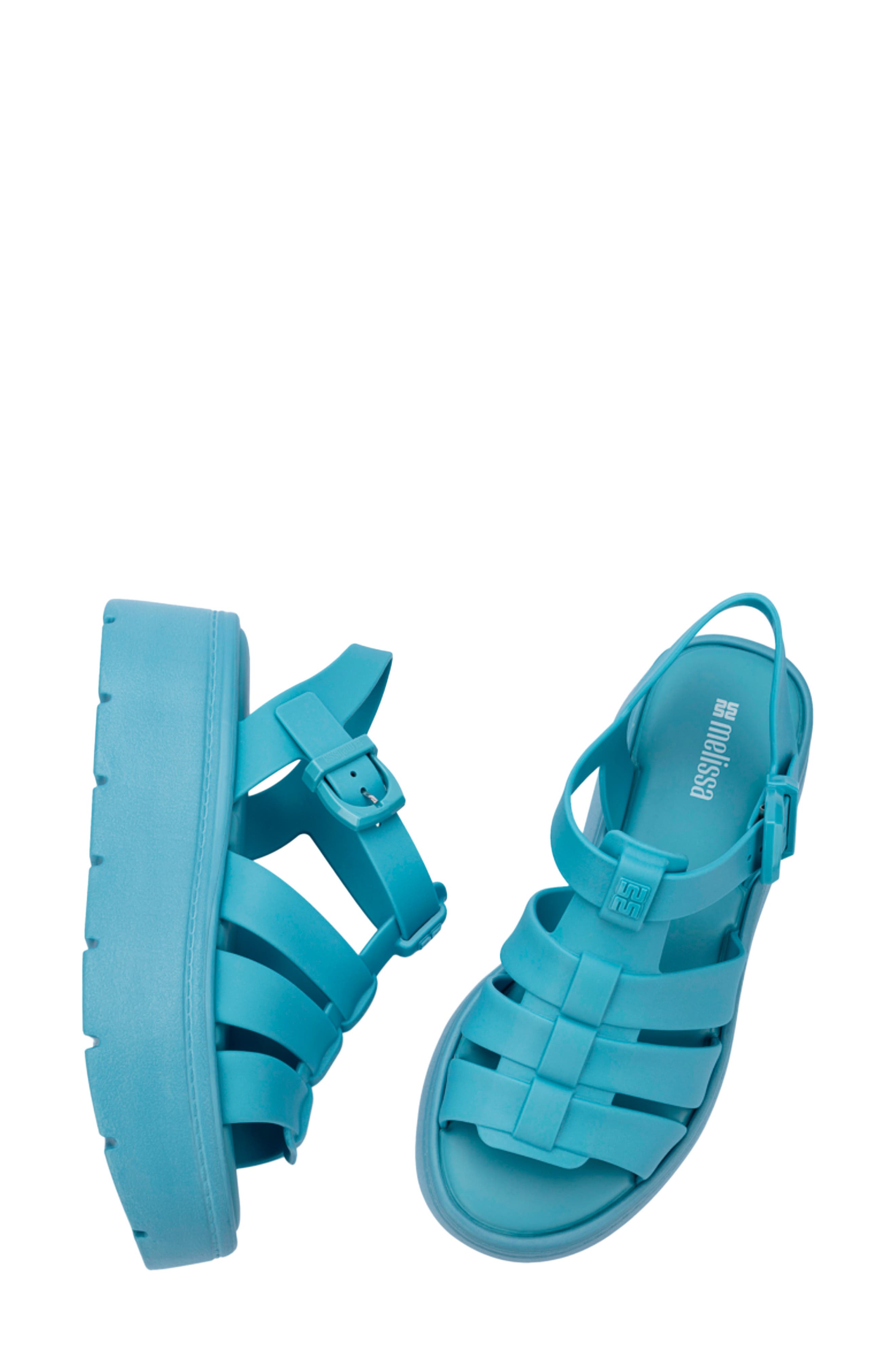 Up Platform Slingback Fisherman Sandal, Alternate, color, BLUE
