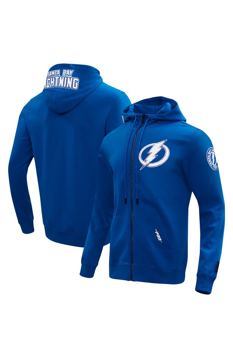 PRO STANDARD Men's Pro Standard Blue Tampa Bay Lightning Classic Chenille Full-Zip Hoodie Jacket, Alternate, color, Blue