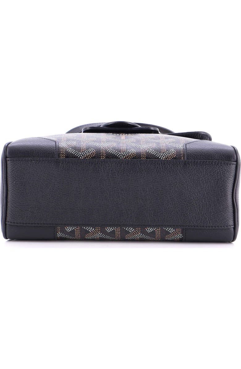 Pre-Owned Goyard Saigon Top Handle Bag Coated Canvas with Leather Mini, Alternate, color, Black