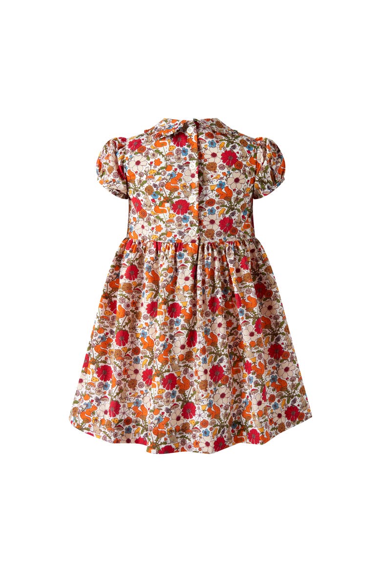Woodland Floral Smocked Dress, Alternate, color, Orange