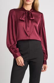 Ted Baker Denise Tie Neck Satin Top