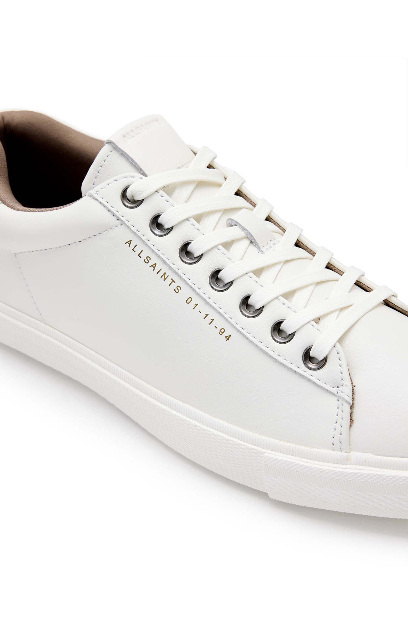 AllSaints Brody Low Top Sneaker, Alternate, color, White