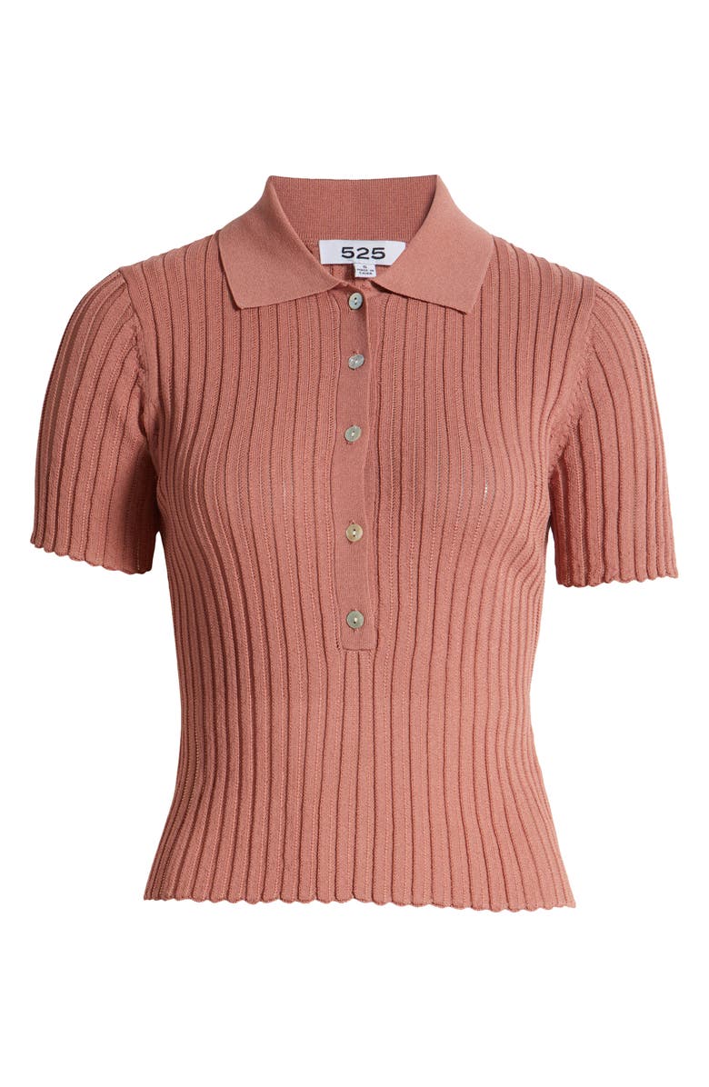 525 america Maya Rib Polo, Alternate, color, Rose