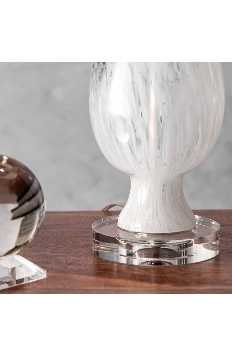 NULOOM 30" Crystal and Glass Linen Shade Table Lamp, Alternate, color, 