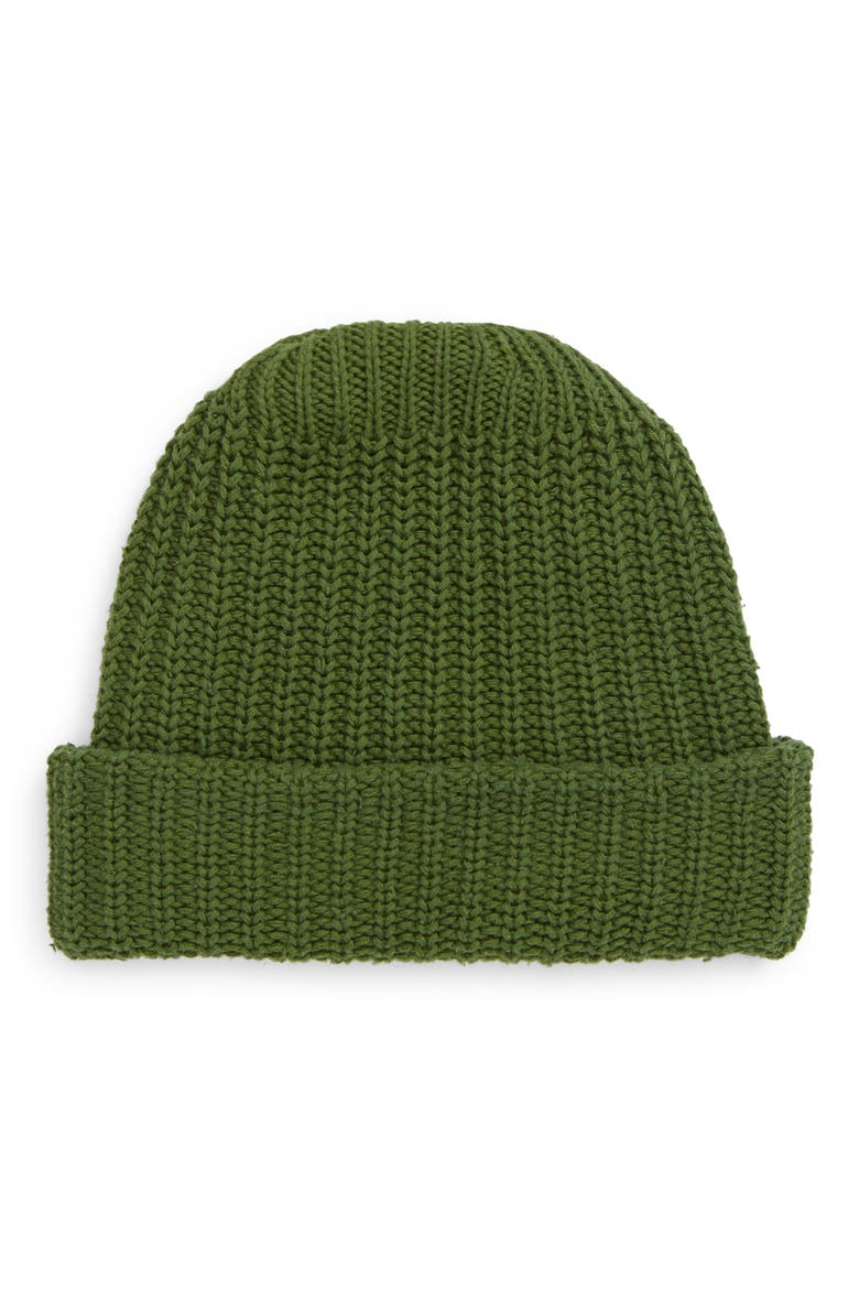 Heavyweight Cotton Beanie, Main, color, OLIVE
