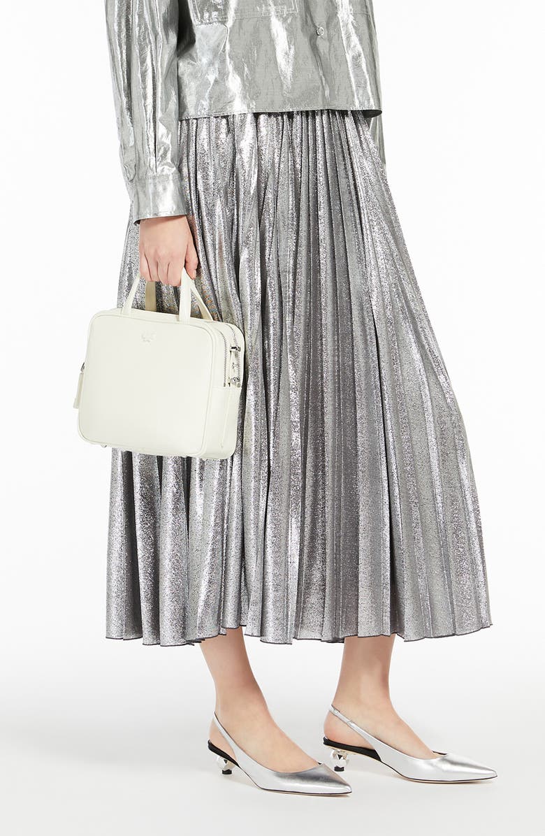Weekend Max Mara Gamma Metallic Pleated Skirt, Alternate, color, 