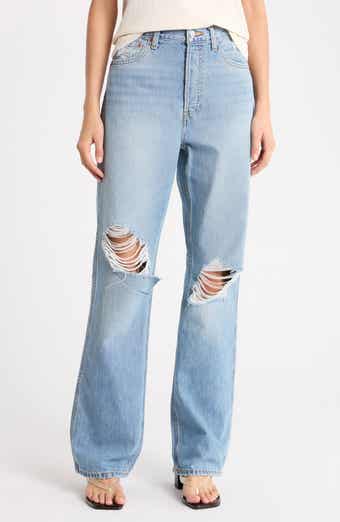 90s High Rise Distressed Loose Fit Jeans