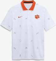 Nike Men's Nike White Clemson Tigers Vapor Pattern Dri-FIT Polo