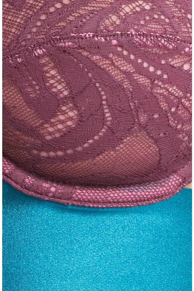 Clementine Lace Strapless Underwire Bra, Alternate, color, WINE