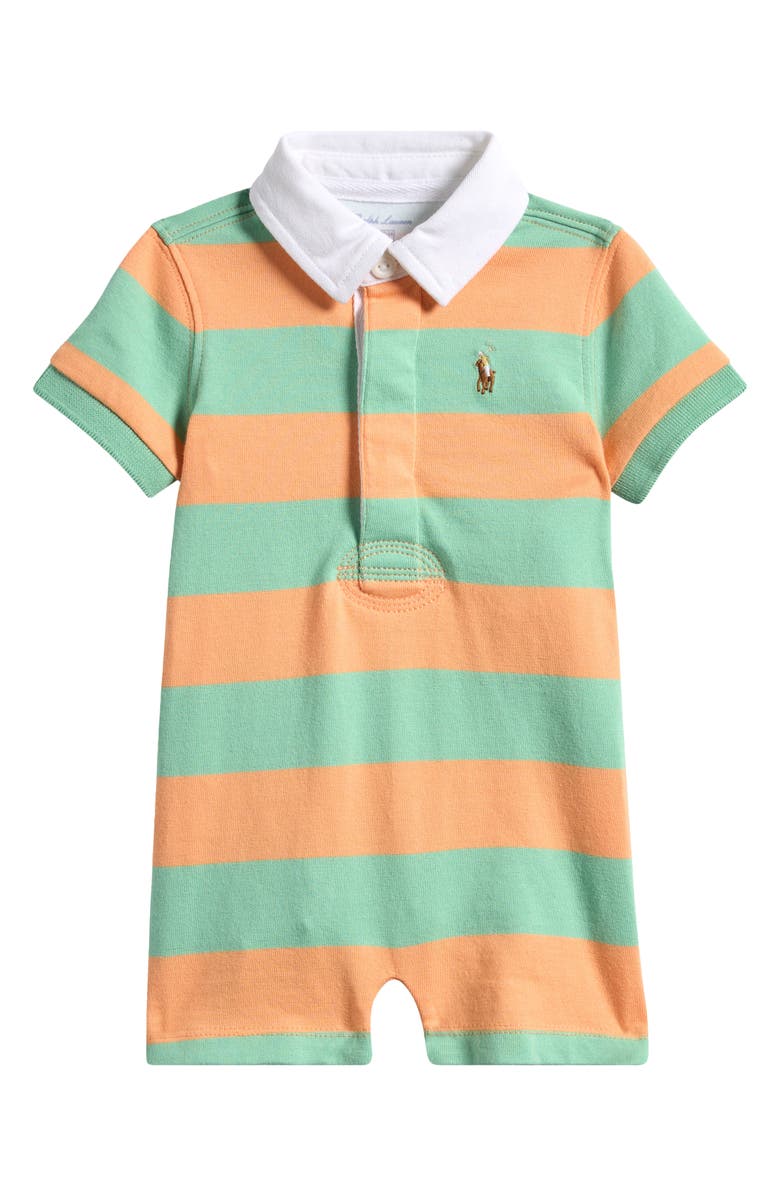 Ralph Lauren Rugby Stripe Romper, Main, color, 