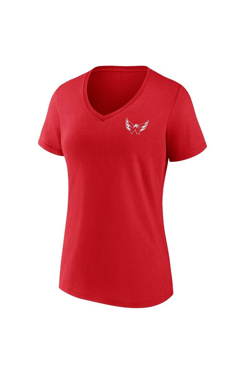 FANATICS Women's Fanatics Branded Red Washington Capitals Team Mother's Day V-Neck T-Shirt, Alternate, color, Red