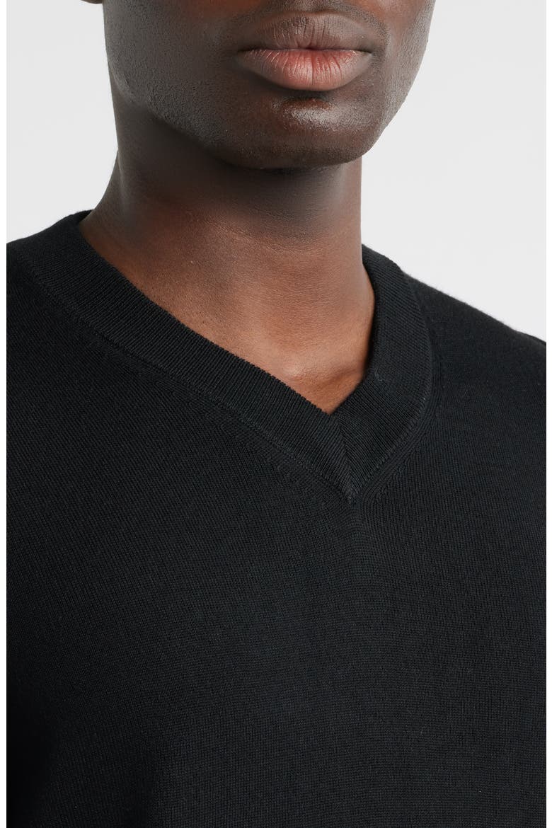 Serge 6584 Wool Blend V-Neck Sweater, Alternate, color, BLACK