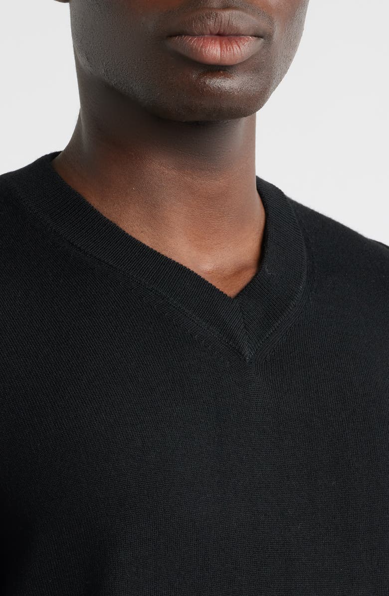 NN07 Serge 6584 Wool Blend V-Neck Sweater, Alternate, color, Black