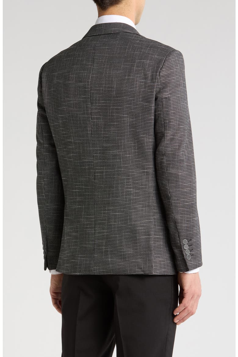 Slim Fit Houndstooth Blazer, Alternate, color, BLACK