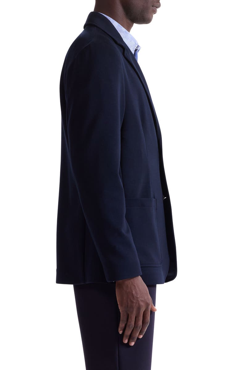 Bugatchi Soft Touch Solid Knit Blazer, Alternate, color, Navy