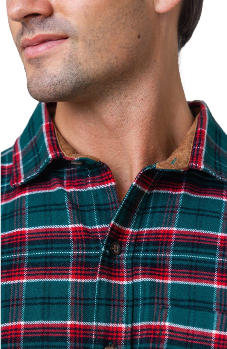 Hope & Henry Men's Organic Flannel Shirt with Suede Detail, Alternate, color, 