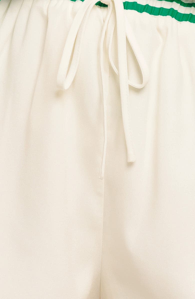 FLYING TOMATO Stripe Drawstring Shorts, Alternate, color, Ivory Green