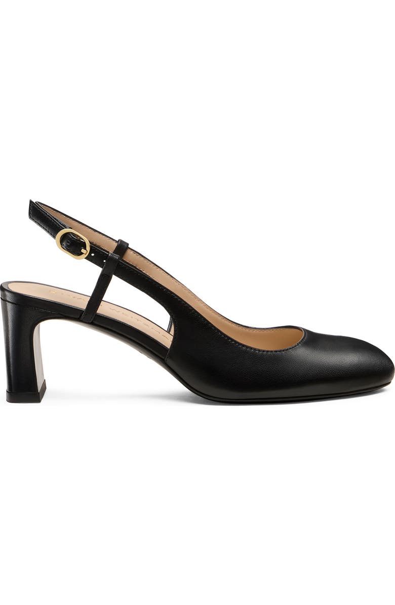 Stuart Weitzman Babette Slingback Pump, Alternate, color, Black