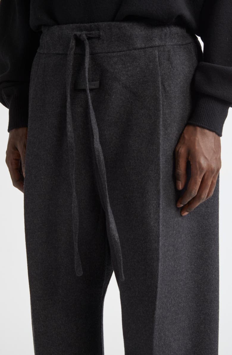 Fear of God Wide Leg Virgin Wool & Cashmere Drawstring Pants, Alternate, color,