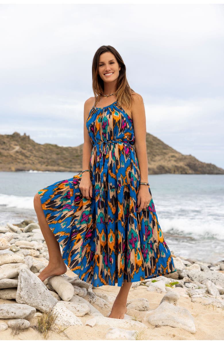 Mer St. Barth Sabine Womens Maxi Dress, Alternate, color, Blue