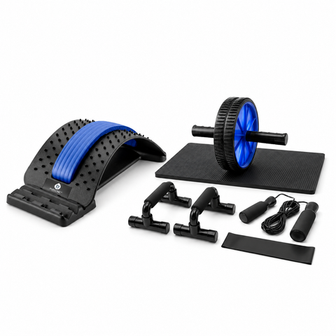 Back Stretching Device & 5-Piece Home Workout Set