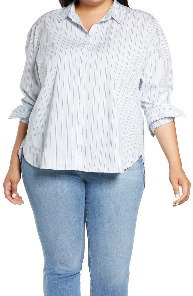 Treasure & Bond Oversize Poplin Button-Up Shirt, Main, color,