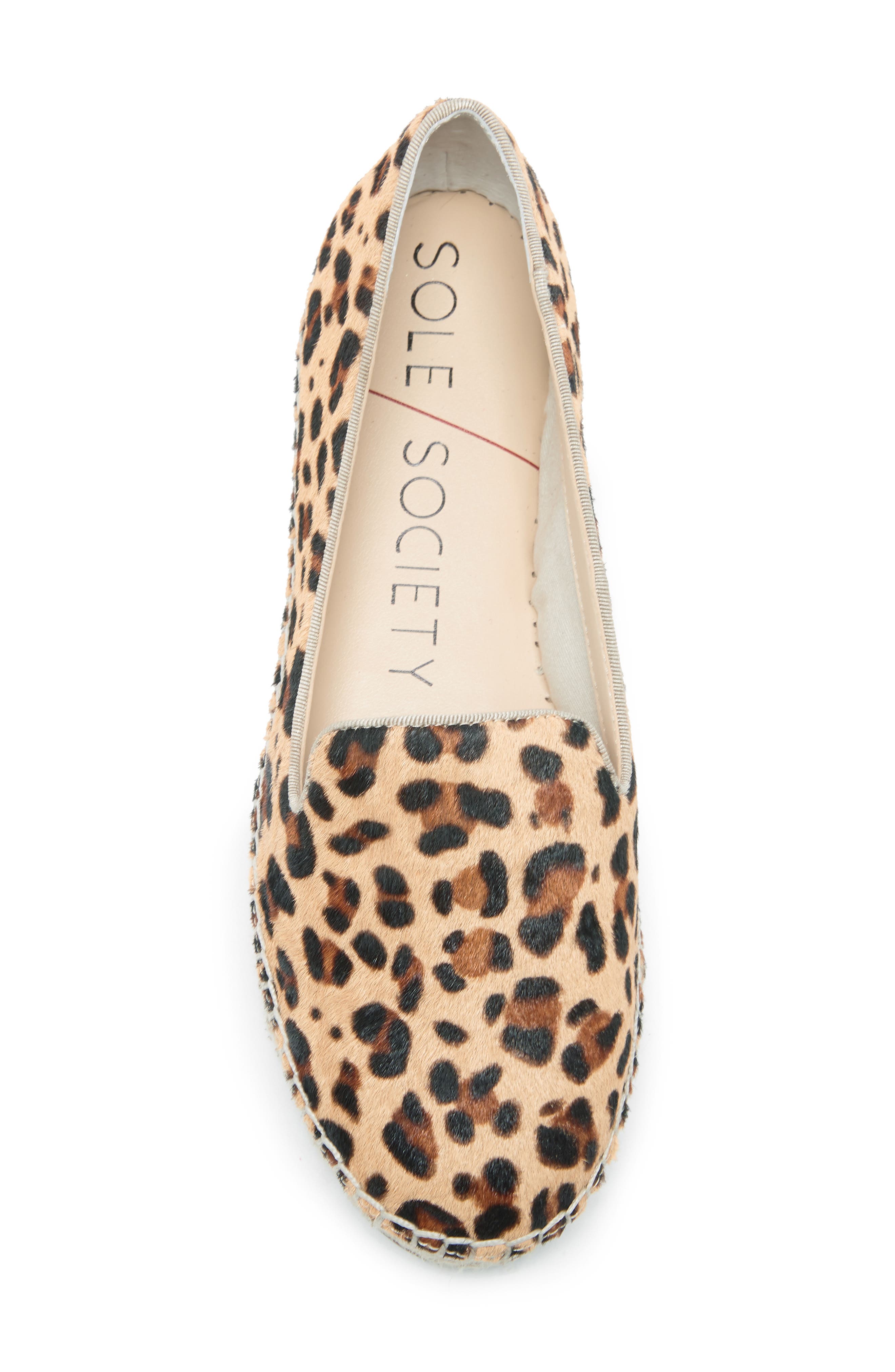 Sammah Espadrille Loafer, Alternate, color, TAN LEOPARD CALF HAIR