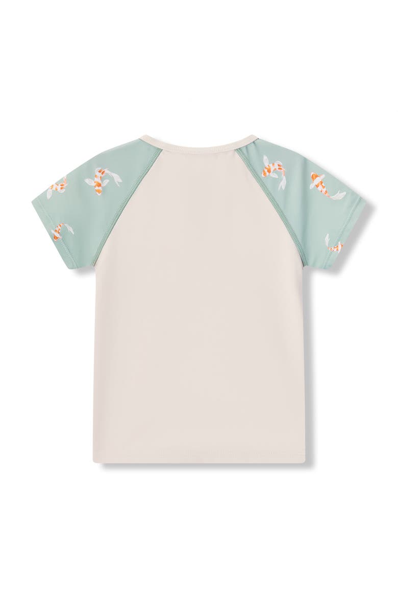 Zipper Top And Swim Trunks, Alternate, color, Swimming Koi