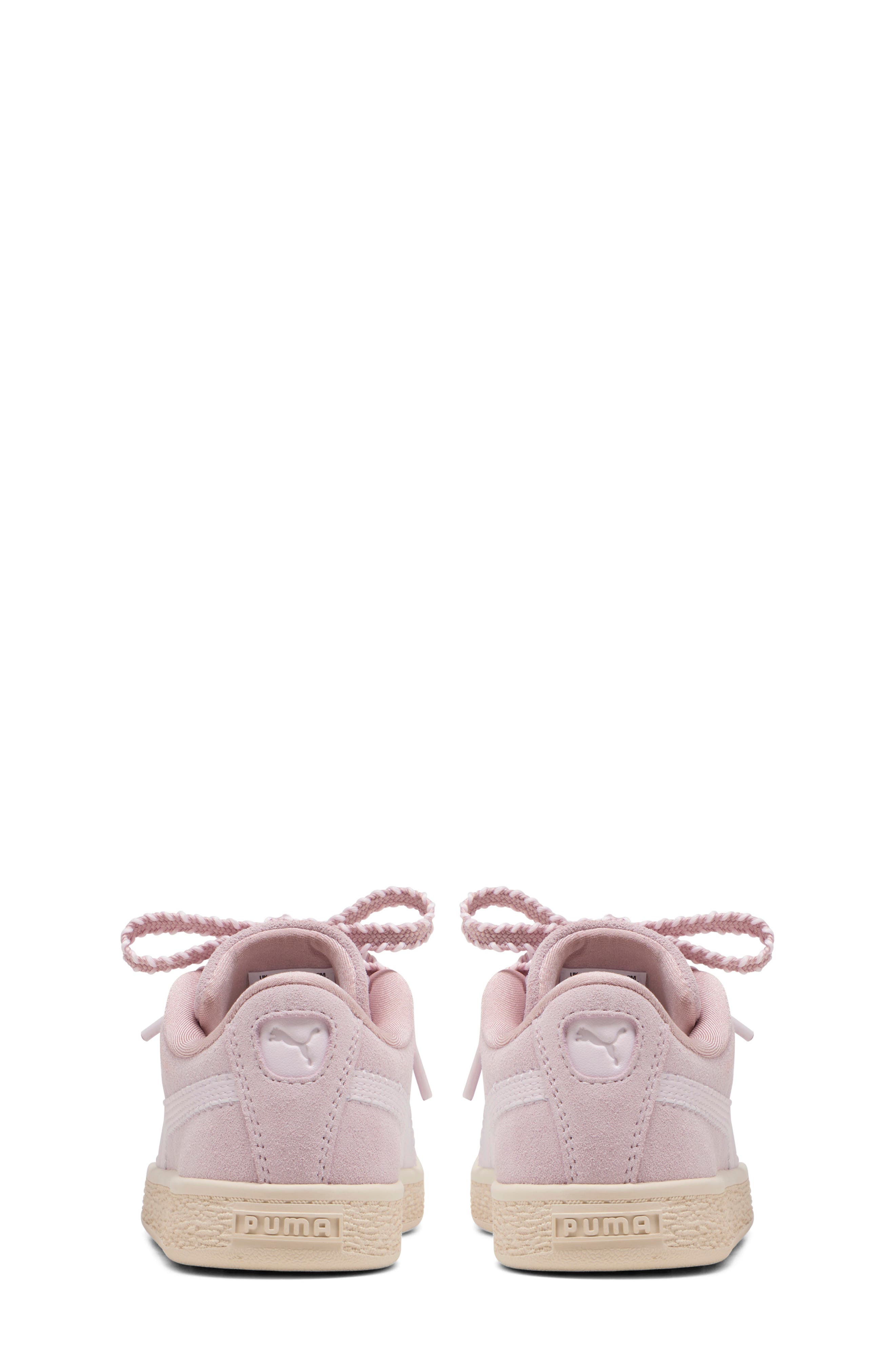 Kids' Suede Bloom Sneaker, Alternate, color, MISTY PINK/ POWDER PINK