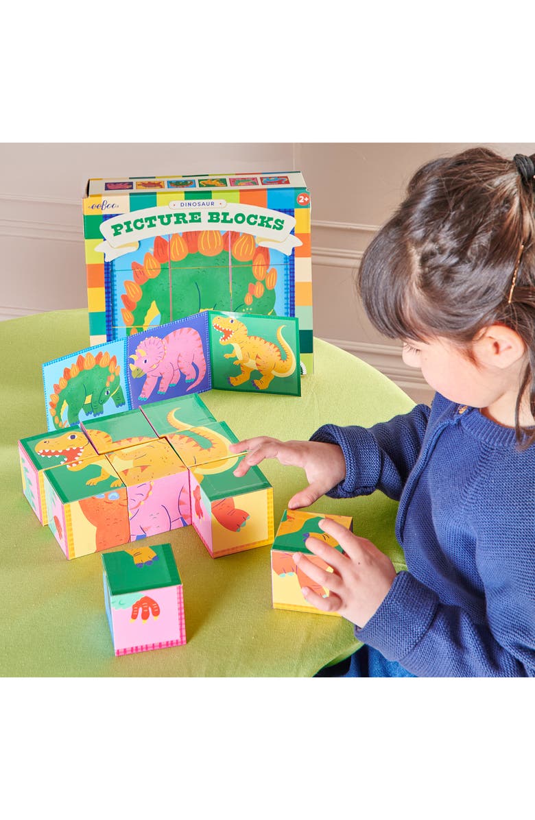 eeBoo Dinosaur Picture Blocks, Alternate, color, Multi