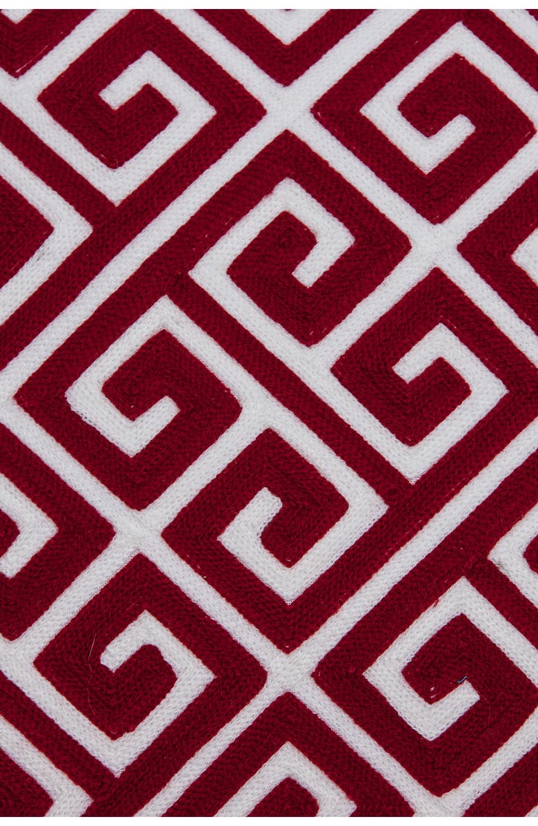 PARKLAND COLLECTION Trix Transitional Pillow - 20" x 20" - Red, Alternate, color, Red