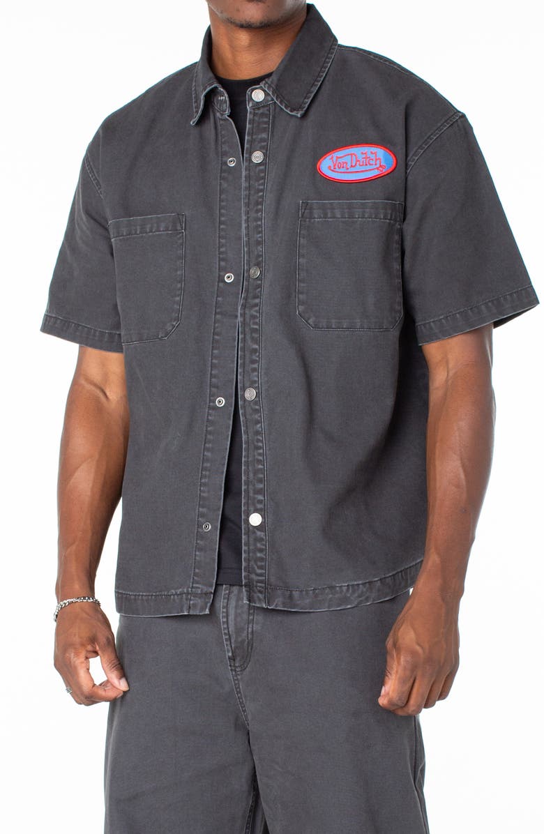 Von Dutch Short Sleeve Hell Shirt, Main, color, Moonless Night