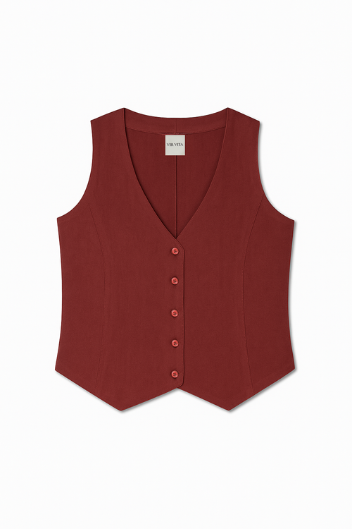 Vir Vita Violette Vest In Red